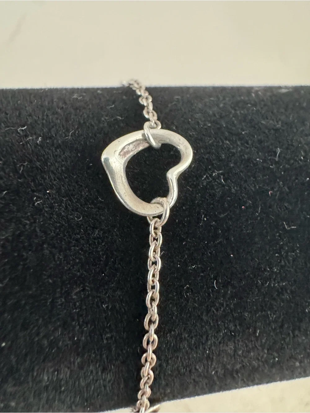 TIFFANY & CO. Elsa Peretti 5 Open Heart Bracelet Sterling Silver 925 Spain
